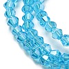 Transparent Electroplate Glass Beads Strands GLAA-F029-3mm-C19-3