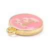 Golden Plated Alloy Enamel Charms X-ENAM-Q437-14F-2