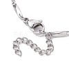 Tarnish Resistant 304 Stainless Steel Faceted Bar Link Chain Bracelet Makings AJEW-JB01184-02-3