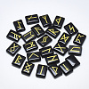 Natural Dyed & Heated Black Agate Cabochons G-T122-26C-1