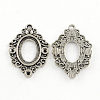 Tibetan Style Alloy Pendant Rhinestone and Cabochon Open Back Settings TIBEP-R304-021AS-LF-1