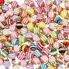 100Pcs Stripe Resin Connector Charms FIND-DC0002-40-1