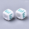 Opaque White Acrylic Beads SACR-R252-02E-2