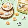 14Pcs 7 Styles Cartoon Cat Resin Lapel Pin Backs JEWB-CJ0003-03-5