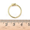 Rectangle Brass with Glass Cuff Rings for Women RJEW-Z111-05G-7