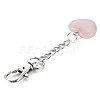 Natural Rose Quartz Keychain G-S299-133J-2