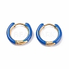 Ion Plating(IP) Two Tone 304 Stainless Steel Chunky Huggie Hoop Earrings with Enamel for Women EJEW-C043-11-G-3