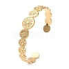 304 Stainless Steel Sun Cuff Bangles BJEW-F457-25G-3