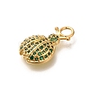 Brass Micro Pave Cubic Zirconia Pendants KK-M295-23G-02-2