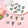 16Pcs 8 Styles Alloy Enamel Pendants ENAM-FS0003-95-8