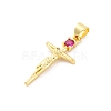 Brass Micro Pave Cubic Zirconia Pendants KK-S510-07G-2