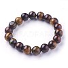 Natural Tiger Eye Beads Stretch Bracelets BJEW-F380-01-C18-1