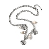 Summer Beach 304 Stainless Steel & Shell Pendant Necklaces NJEW-Z061-09P-4