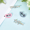 20Pcs 4 Style Plastic Snap Hair Clips PHAR-CP0001-24-3