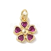 Brass Micro Pave Cubic Zirconia Pendants KK-L268-031G-04-1