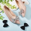 4Pcs 2 Colors Bowknot Detachable Rhinestone Shoe Buckle Clips FIND-GO0002-31-4