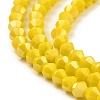 Opaque Solid Color Electroplate Glass Beads Strands GLAA-F029-P4mm-A05-3