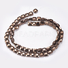Electroplated Non-magnetic Synthetic Hematite Beads Strands G-P367-C01-2