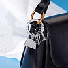 1Pc DIY Alloy Rhinestone Spring Gate Rings Keychains FIND-TA0008-54C-P-5