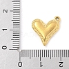 304 Stainless Steel Heart Pendants STAS-R162-01G-01-3