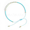 Natural Amazonite Beads Braided Bead Bracelets KZ2587-3-3