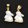 Natural White Shell Pendants SHEL-G014-13B-3