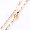 304 Stainless Steel Singapore Chain Necklaces MAK-L015-25A-1