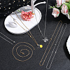 20Pcs PVD Vacuum Plating 304 Stainless Steel Cable Chain Necklaces Set STAS-SC0006-22G-4