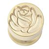 Golden Tone Round Wax Seal Brass Stamp Heads AJEW-M040-01G-H-2