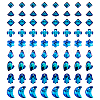 90Pcs 9 Styles Electroplated Glass Pendants EGLA-TA0001-14-2