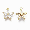 Brass Micro Pave Cubic Zirconia Charms KK-R132-009-NF-2