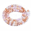 Electroplate Glass Beads Strands X-EGLA-N002-12I-2