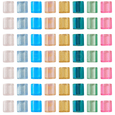 160Pcs 8 Colors 2-Hole Glass Seed Beads SEED-BT0001-01-1