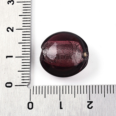 Handmade Silver Foil Glass Beads SLF15mmY-02-1