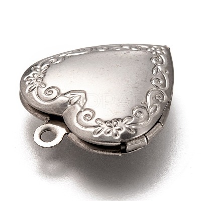 Non-Tarnish 316 Stainless Steel Locket Pendants LS-STAS-O135-06P-1