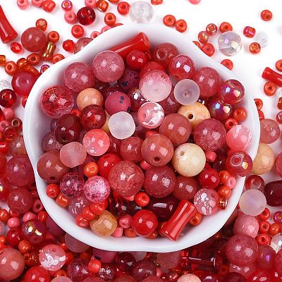 DIY Lampwork Beads & Glass Seed Beds Jewelry Making Findings Kits SEED-K010-01E-1