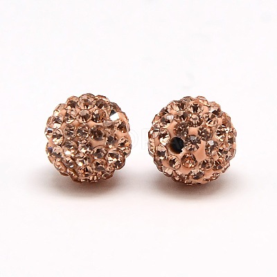 Polymer Clay Rhinestone Beads RB-A053-6mm-25-1