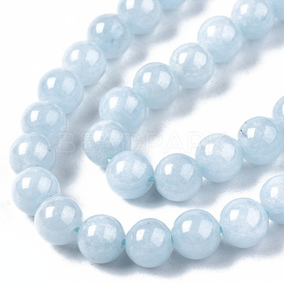 Natural Chalcedony Beads Strands G-S333-6mm-004-1