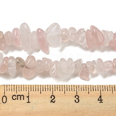 Natural Rose Quartz Chips Beads Strands F007-3-1