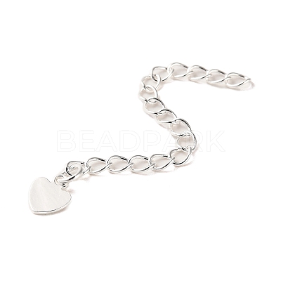 Rack Plating Brass Curb Chain Extender KK-Q807-09S-1