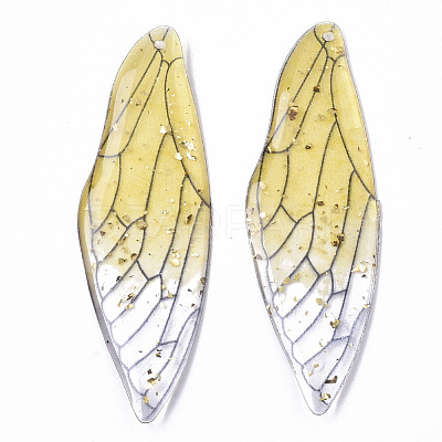 Transparent Epoxy Resin Big Pendants RESI-T046-01B-1