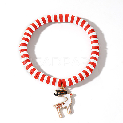 Christmas 304 Stainless Steel Enamel Charm Bracelets ZQ4442-1-1