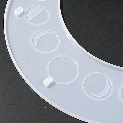 Moon Shape Floating Shelf DIY Silicone Molds Kit DIY-G093-02B-1