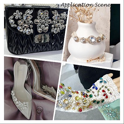 Heart Sew on Rhinestone DIY-E062-04G-04-1