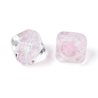 Handmade Foil Glass Beads Strands FOIL-N033-01A-1