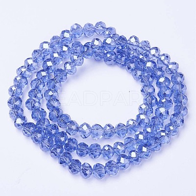 Electroplate Glass Beads Strands EGLA-A034-T10mm-A17-1