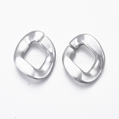Spray Painted CCB Plastic Linking Rings CCB-R104-01A-03-1