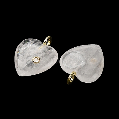 Natural Quartz Crystal Pendants G-P588-01G-11-1