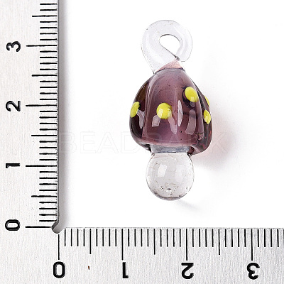 Handmade Lampwork Pendants LAMP-T021-23B-1