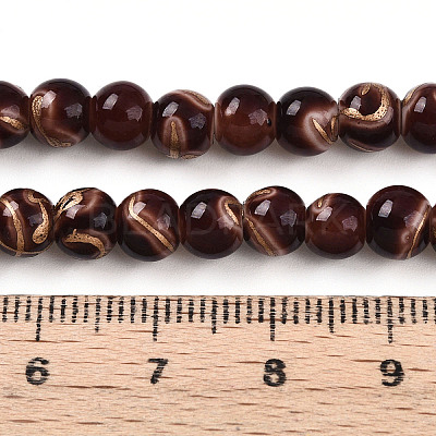 Baking Paint Glass Beads X1-DGLA-N010-6mm-08-1